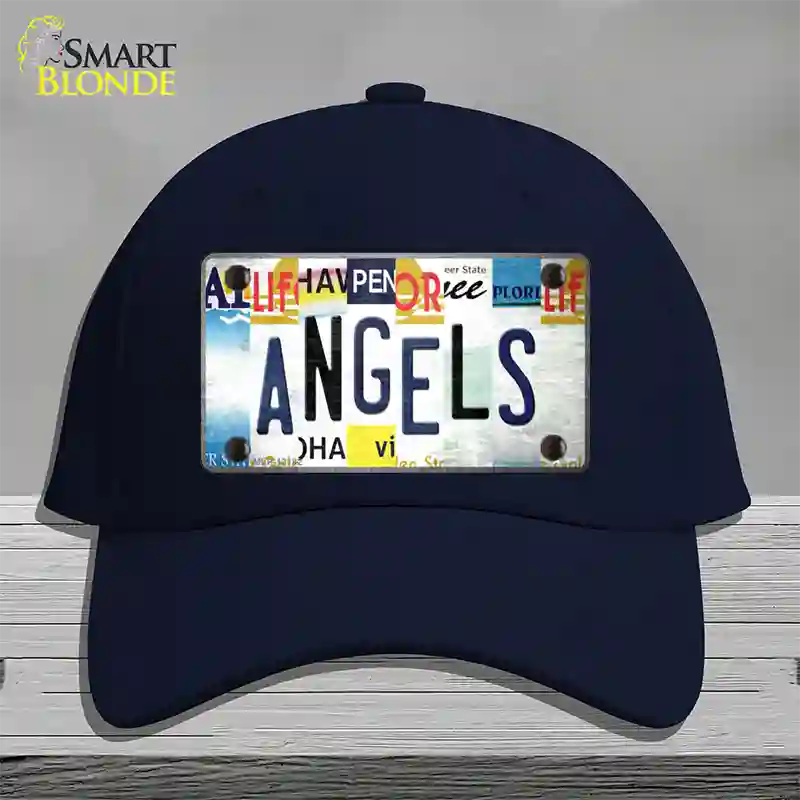 Angels Strip Art Novelty License Plate Hat Tag Cotton / Navy