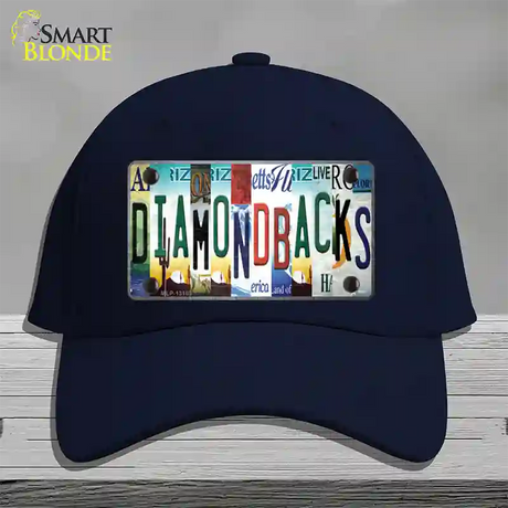 Diamondbacks Strip Art Novelty License Plate Hat Tag Cotton / Navy