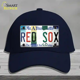 Red Sox Strip Art Novelty License Plate Hat Tag Cotton / Navy