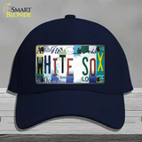 White Sox Strip Art Novelty License Plate Hat Tag Cotton / Navy