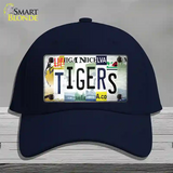 Tigers Strip Art Novelty License Plate Hat Tag Cotton / Navy