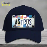 Astros Strip Art Novelty License Plate Hat Tag Cotton / Navy