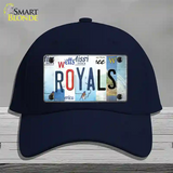 Royals Strip Art Novelty License Plate Hat Tag Cotton / Navy