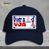 USA Still 1 Novelty License Plate Hat Cotton / Navy