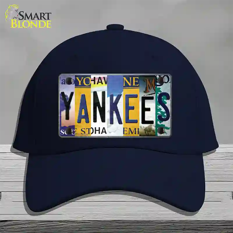 Yankees Strip Art Novelty License Plate Hat Tag Cotton / Navy