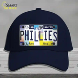 Phillies Strip Art Novelty License Plate Hat Tag Cotton / Navy