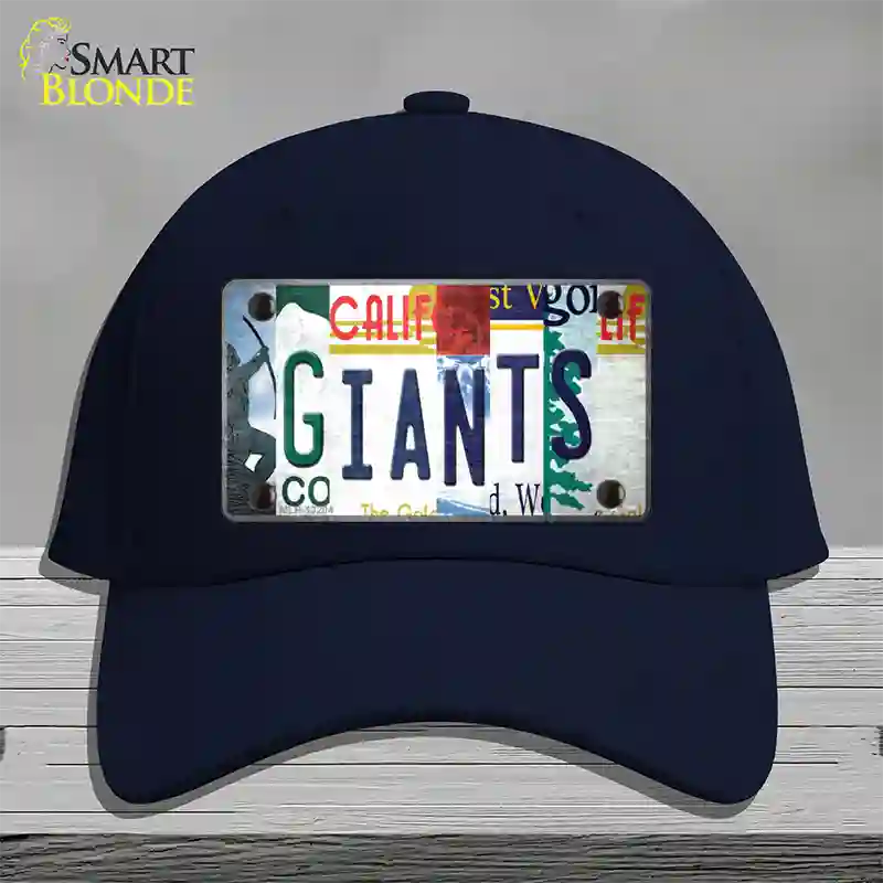 Giants Baseball Strip Art Novelty License Plate Hat Tag Cotton / Navy