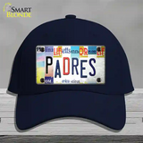 Padres Strip Art Novelty License Plate Hat Tag Cotton / Navy