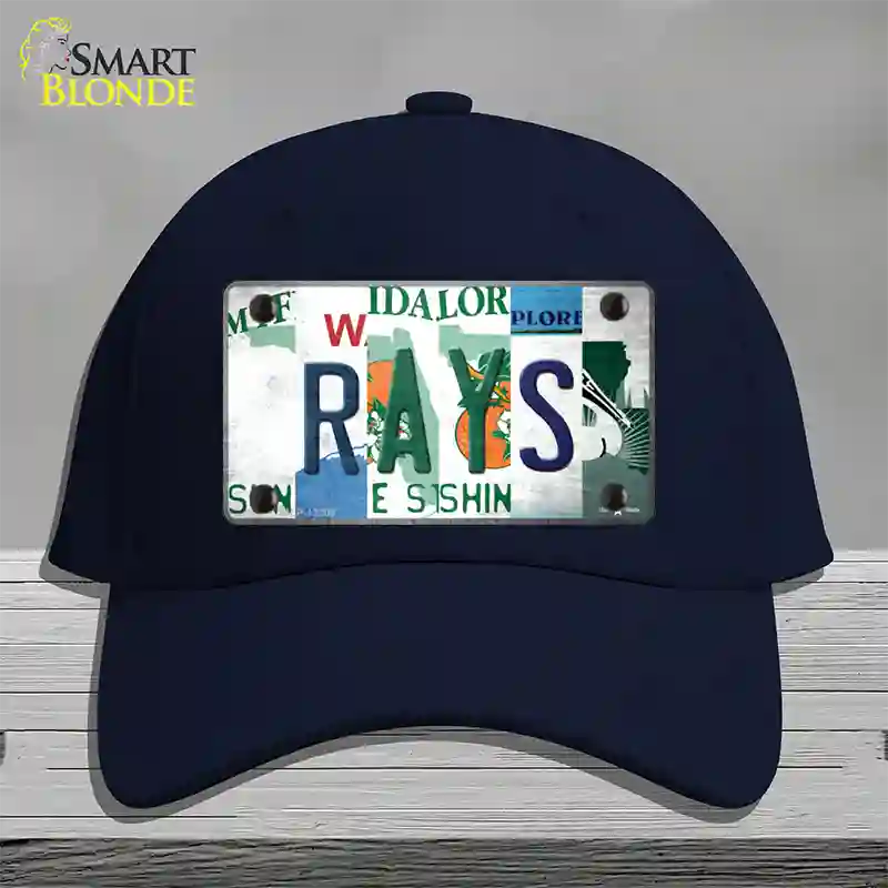 Rays Strip Art Novelty License Plate Hat Tag Cotton / Navy