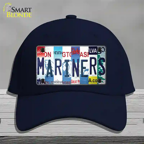 Mariners Strip Art Novelty License Plate Hat Tag Cotton / Navy