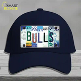 Bulls Strip Art Novelty License Plate Hat Tag Cotton / Navy