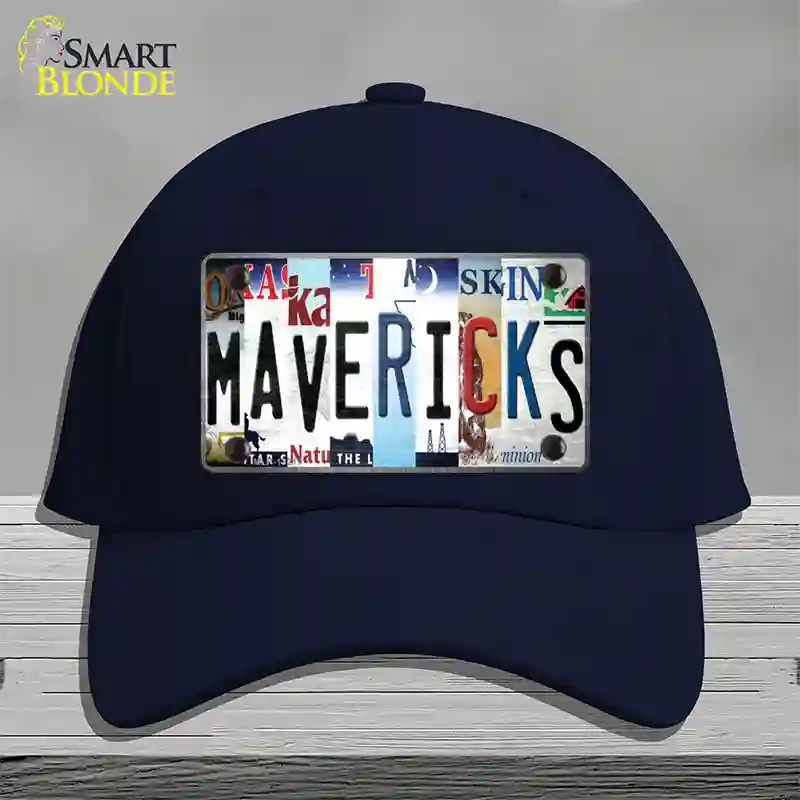 Mavericks Strip Art Novelty License Plate Hat Tag Cotton / Navy