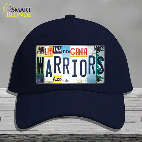 Warriors Strip Art Novelty License Plate Hat Tag Cotton / Navy