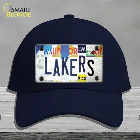 Lakers Strip Art Novelty License Plate Hat Tag Cotton / Navy