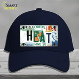 Heat Strip Art Novelty License Plate Hat Tag Cotton / Navy