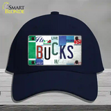 Bucks Strip Art Novelty License Plate Hat Tag Cotton / Navy