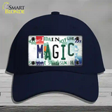 Magic Strip Art Novelty License Plate Hat Tag Cotton / Navy