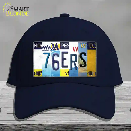 76ers Strip Art Novelty License Plate Hat Tag Cotton / Navy