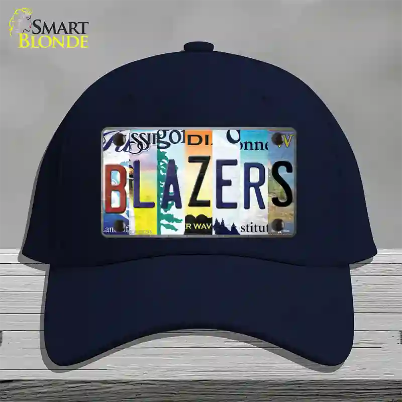 Blazers Strip Art Novelty License Plate Hat Tag Cotton / Navy