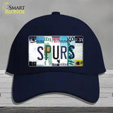 Spurs Strip Art Novelty License Plate Hat Tag Cotton / Navy