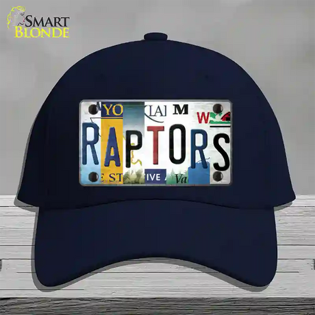 Raptors Strip Art Novelty License Plate Hat Tag Cotton / Navy