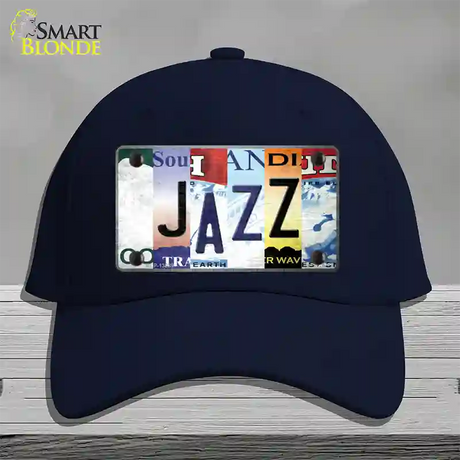 Jazz Strip Art Novelty License Plate Hat Tag Cotton / Navy