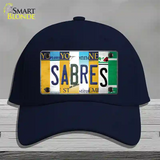 Sabres Strip Art Novelty License Plate Hat Tag Cotton / Navy