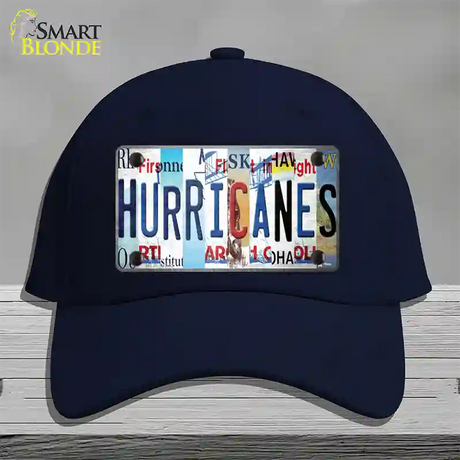 Hurricanes Strip Art Novelty License Plate Hat Tag Cotton / Navy