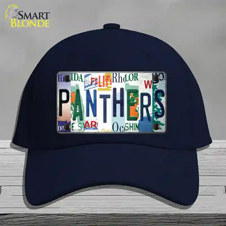 Panthers Hockey Strip Art Novelty License Plate Hat Tag Cotton / Navy