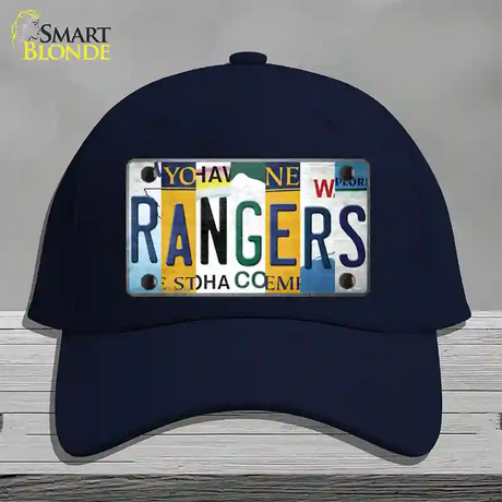 Rangers Hockey Strip Art Novelty License Plate Hat Tag Cotton / Navy