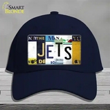 Jets Hockey Strip Art Novelty License Plate Hat Tag Cotton / Navy