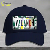 Avalanche Strip Art Novelty License Plate Hat Tag Cotton / Navy