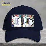 Blue Jackets Strip Art Novelty License Plate Hat Tag Cotton / Navy