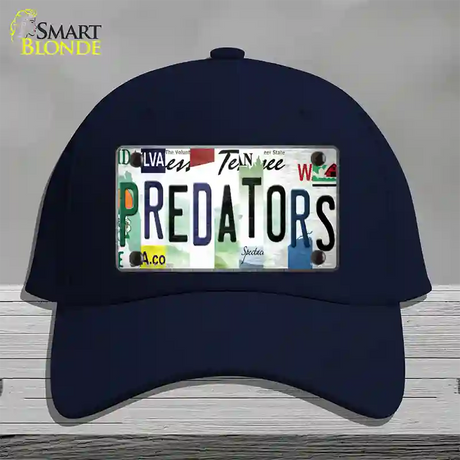 Predators Strip Art Novelty License Plate Hat Tag Cotton / Navy