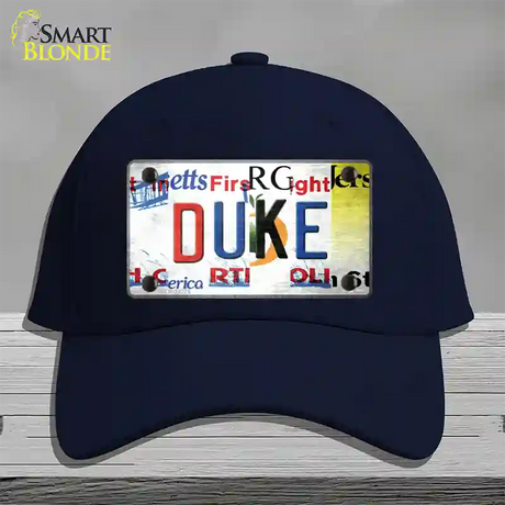 Duke Strip Art Novelty License Plate Hat Tag Cotton / Navy