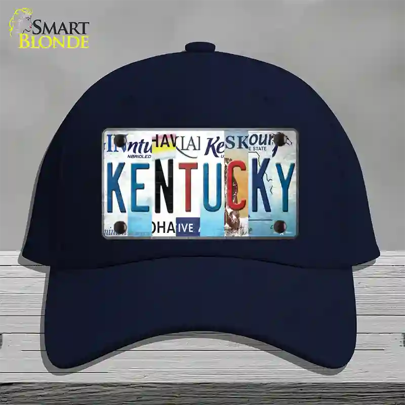 Kentucky Strip Art Novelty License Plate Hat Tag Cotton / Navy