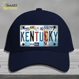 Kentucky Strip Art Novelty License Plate Hat Tag Cotton / Navy