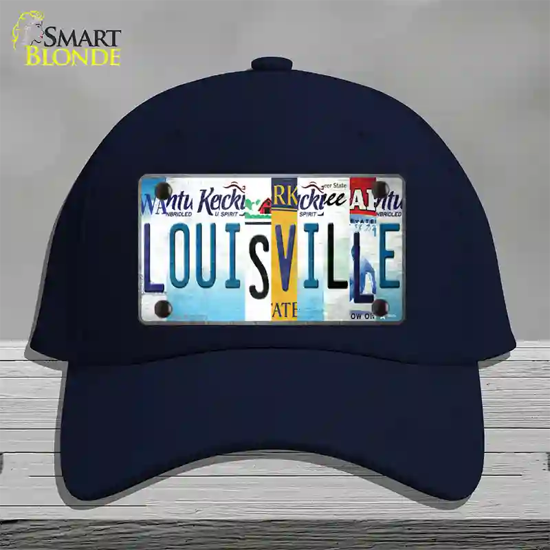 Louisville Strip Art Novelty License Plate Hat Tag Cotton / Navy