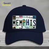 Memphis Strip Art Novelty License Plate Hat Tag Cotton / Navy