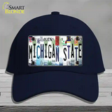 Michigan State Strip Art Novelty License Plate Hat Tag Cotton / Navy