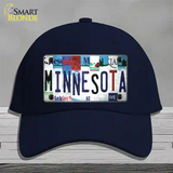 Minnesota Strip Art Novelty License Plate Hat Tag Cotton / Navy