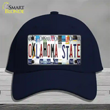 Oklahoma State Strip Art Novelty License Plate Hat Tag Cotton / Navy