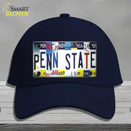 Penn State Strip Art Novelty License Plate Hat Tag Cotton / Navy