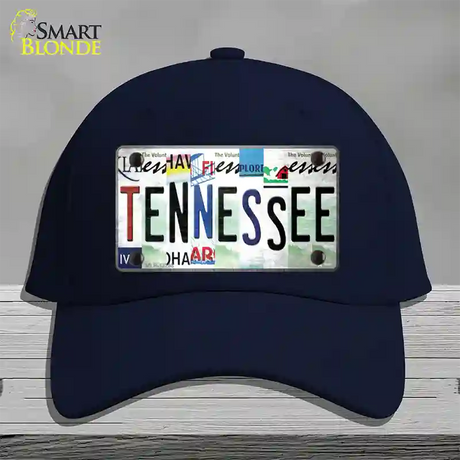 Tennessee Strip Art Novelty License Plate Hat Tag Cotton / Navy