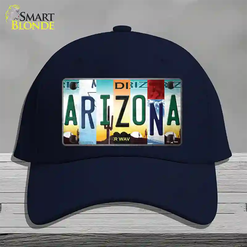 Arizona Strip Art Novelty License Plate Hat Tag Cotton / Navy