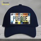 Purdue Strip Art Novelty License Plate Hat Tag Cotton / Navy