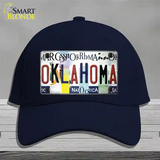 Oklahoma Strip Art Novelty License Plate Hat Tag Cotton / Navy