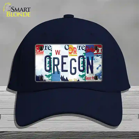 Oregon Strip Art Novelty License Plate Hat Tag Cotton / Navy