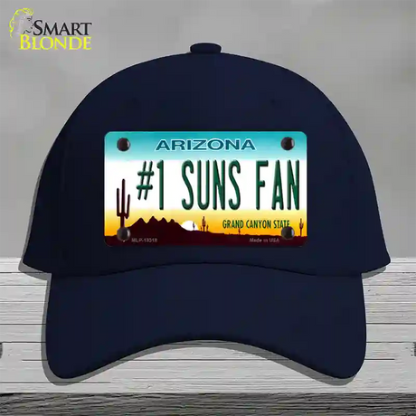 Number 1 Suns Fan Novelty License Plate Hat Tag Cotton / Navy