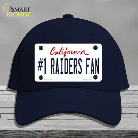 Number 1 Raiders Fan Novelty License Plate Hat Tag Cotton / Navy